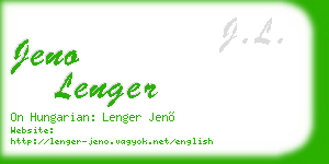 jeno lenger business card